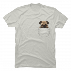 custom dog in pocket shirt